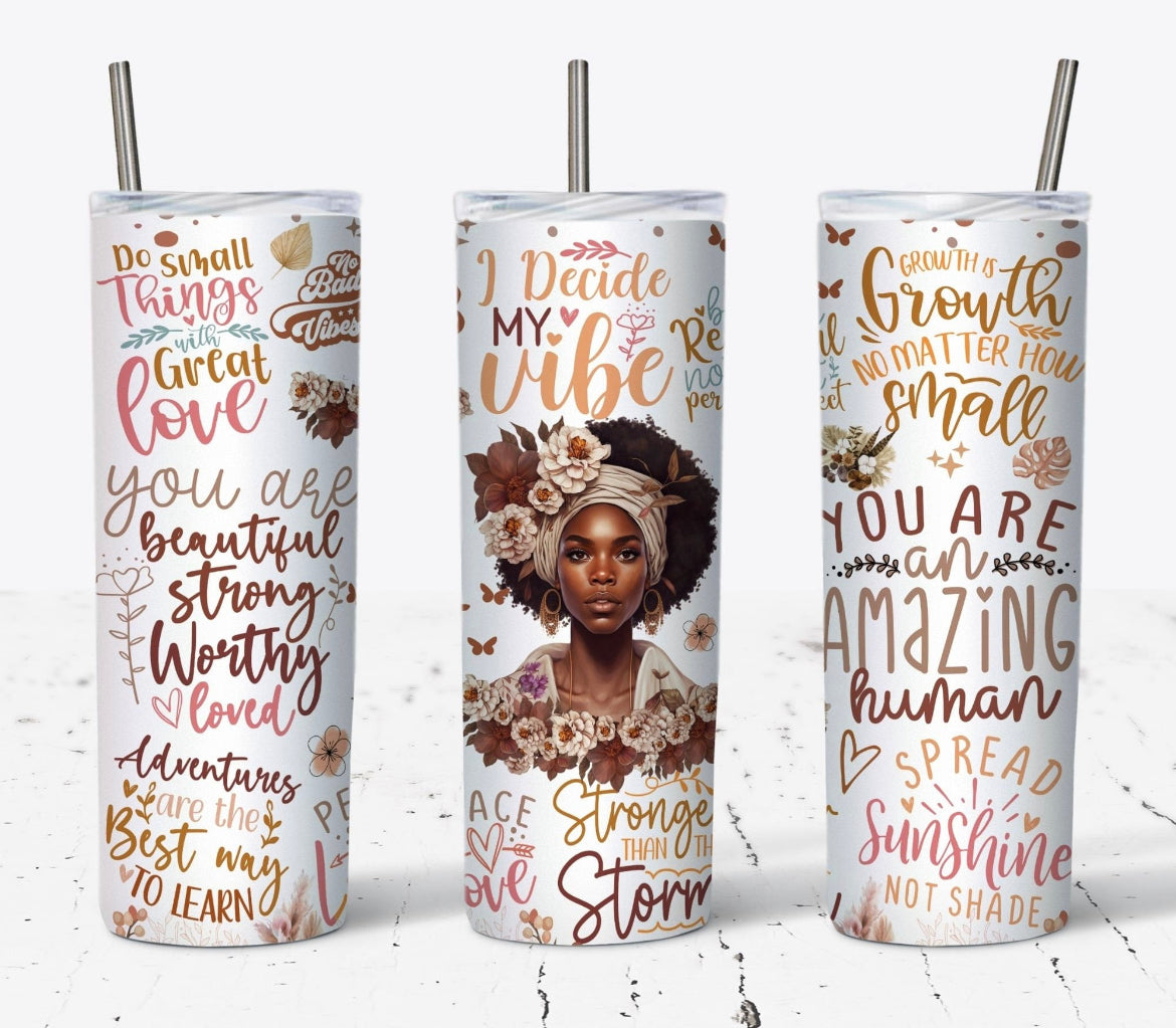 Black Girl Awareness Tumbler – Coursive Creations